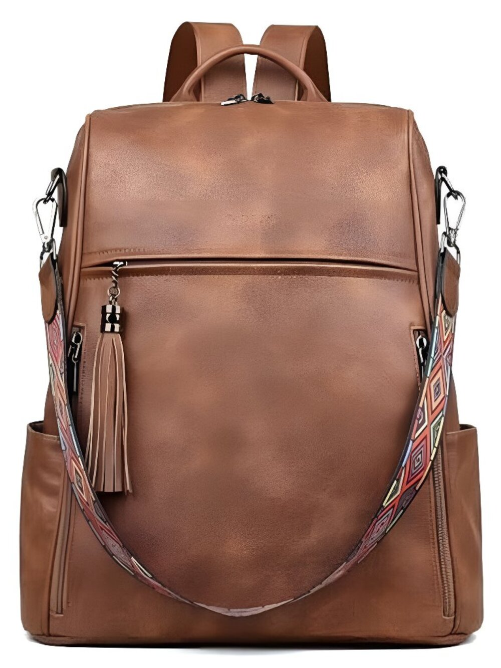 Leather Laptop Backpack for Women Designer 15.6 inch PU Laptop Bag,